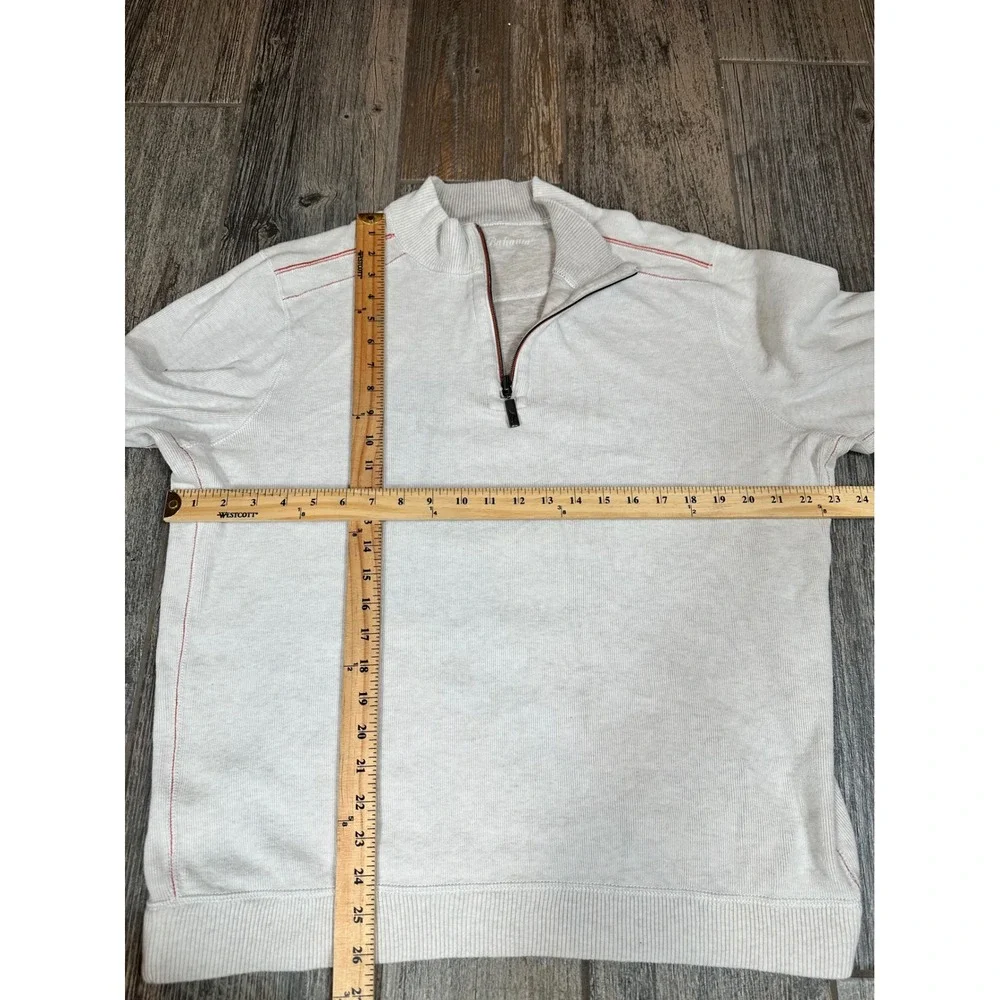 Tommy Bahama Mens 1/4 Zip Pullover Sweater Textured Knit Mock‎ Neck Casual